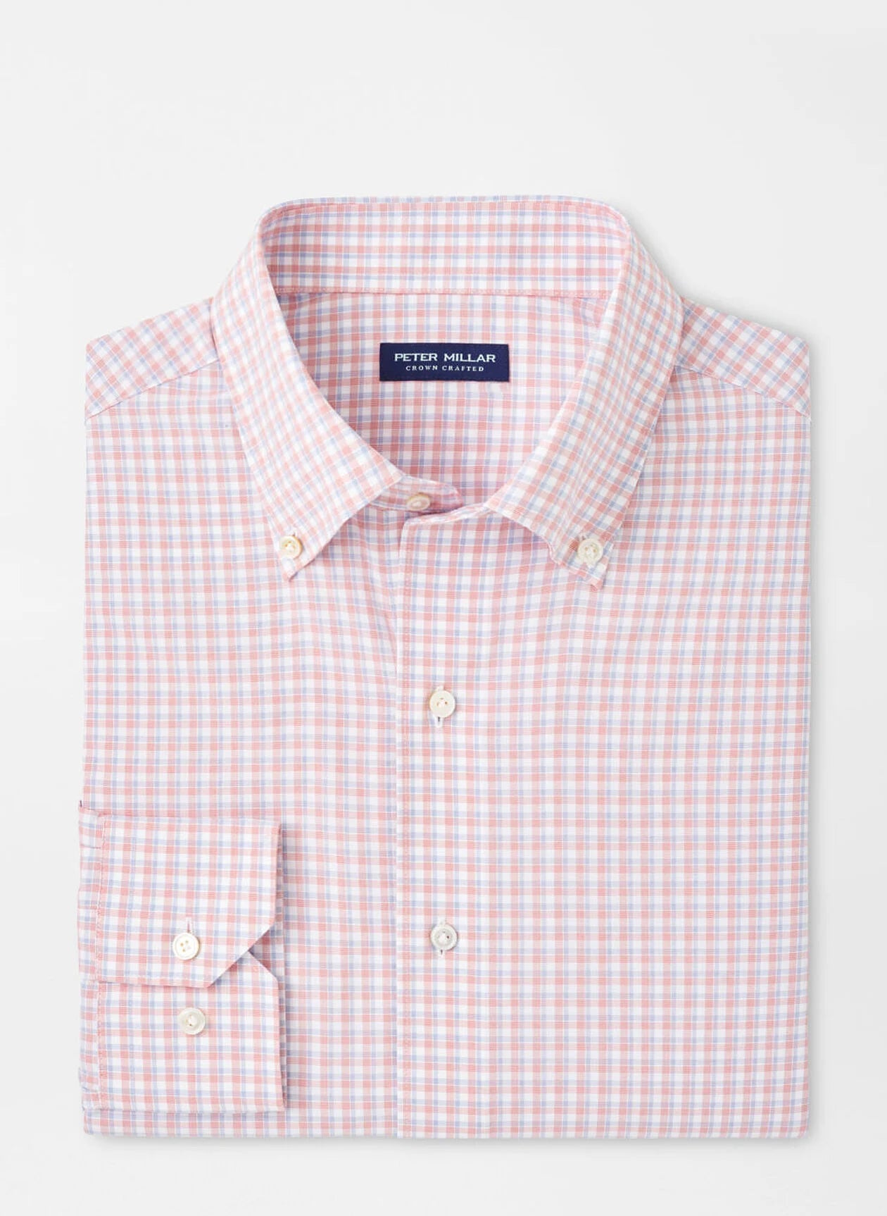  Peter Millar Crown Crafted Mingus Performance Poplin Sport Shirt: Pink Crepe
