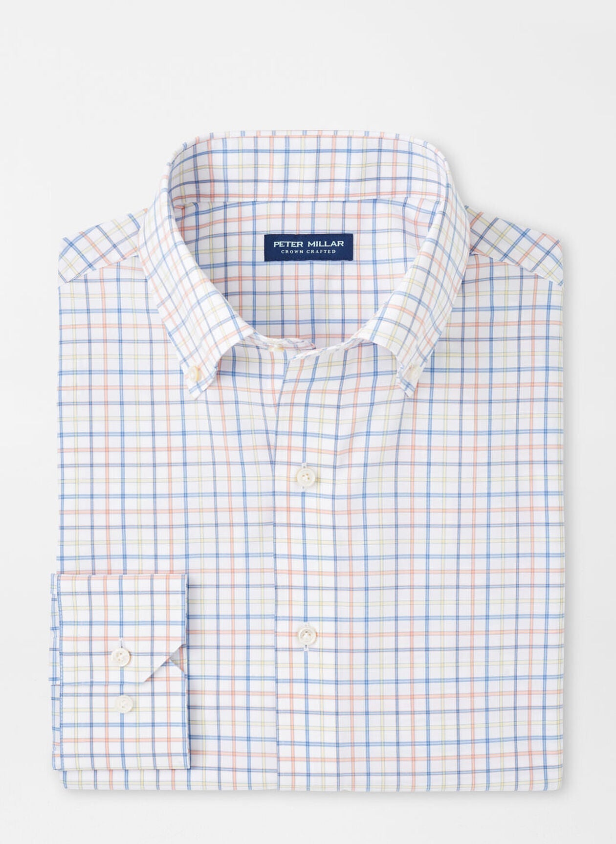  Peter Millar Baker Performance Poplin Sport Shirt: Fountain Blue