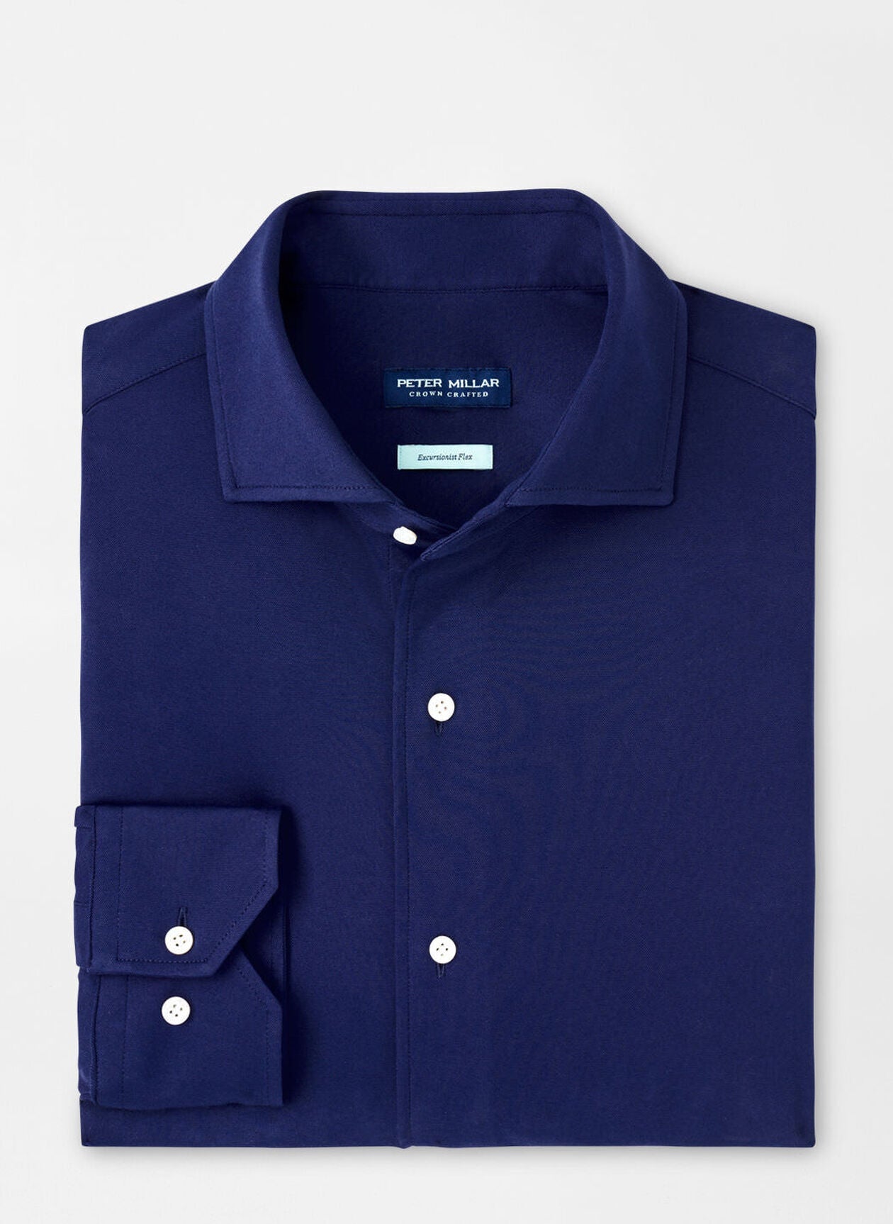  Peter Millar Excursionist Flex Solid Sport Shirt: Navy