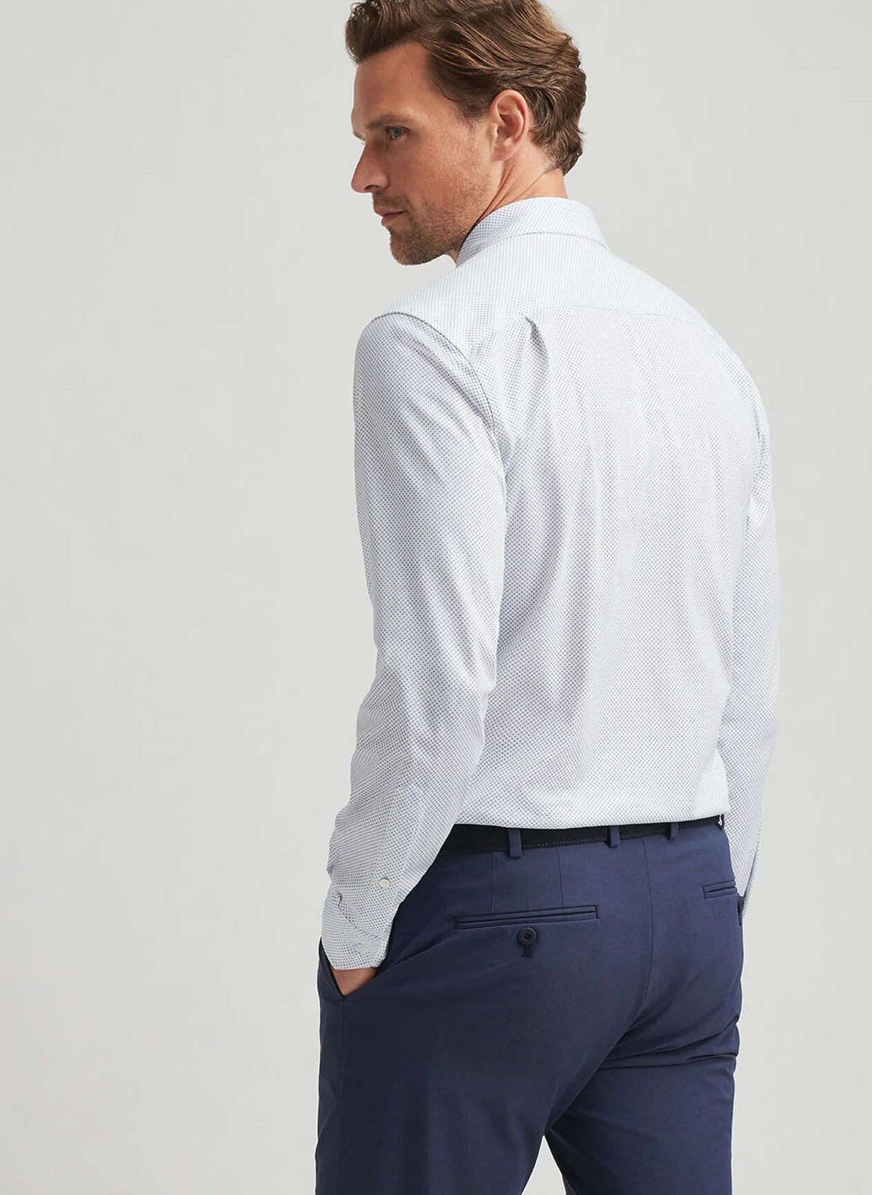 Peter Millar Excursionist Flex Print Sport Shirt: White