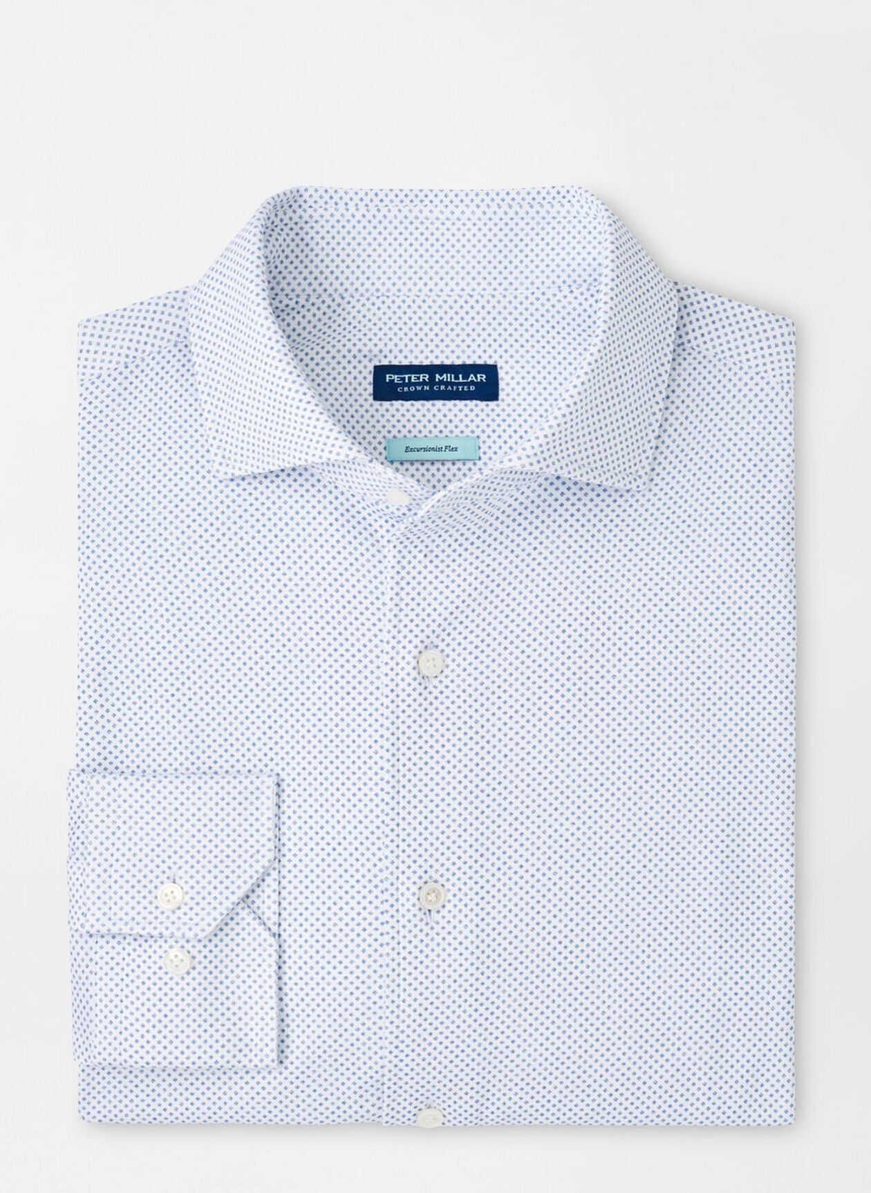  Peter Millar Excursionist Flex Print Sport Shirt: White