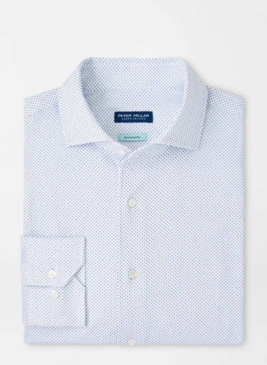  Peter Millar Excursionist Flex Print Sport Shirt: White