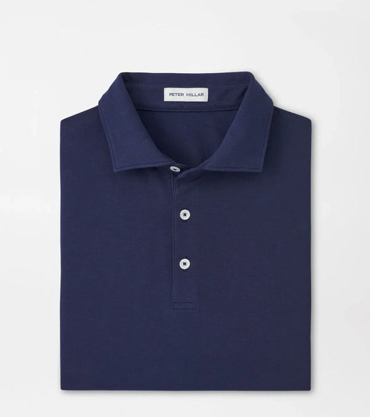  Peter Millar Crown Flex Cotton Polo: Navy