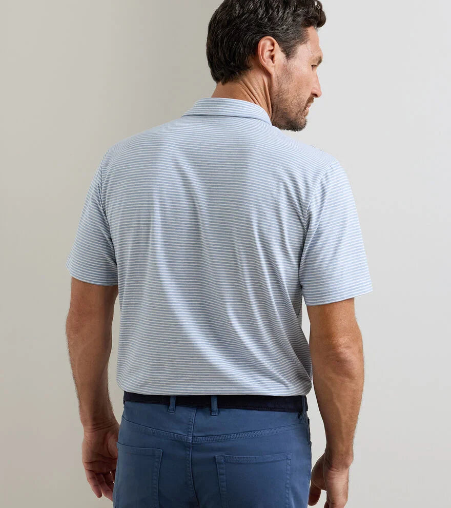  Peter Millar Calvert Crown Flex Cotton Polo: Cloudy Blue