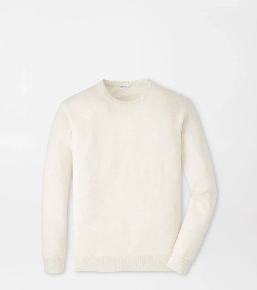  Peter Millar Coolspun Lite Textured Crewneck Sweater: Ivory