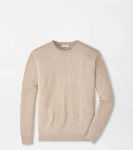  Peter Millar Coolspun Lite Textured Crewneck Sweater: Truffle