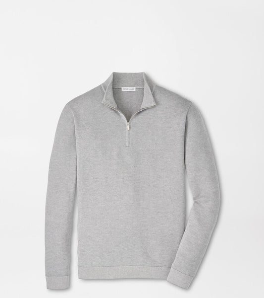  Peter Millar Coolspun Lite Birdseye Cotton Quarter-Zip Sweater: Gale Grey