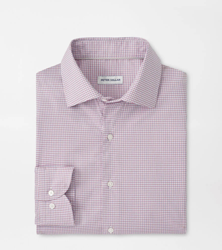  Peter Millar Conway Crown Lite Cotton-Stretch Sport Shirt: Chili Red