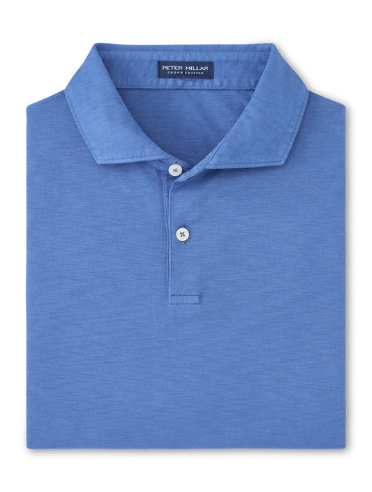  Peter Millar Crown Crafted Journeyman Short-Sleeve Polo: Ocean Blue