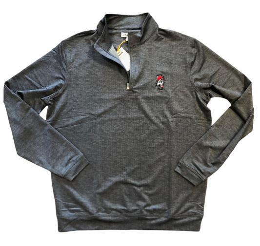  Peter Millar University Of South Carolina Vault Perth Oval Stitch Performance 1/4 Zip: Iron