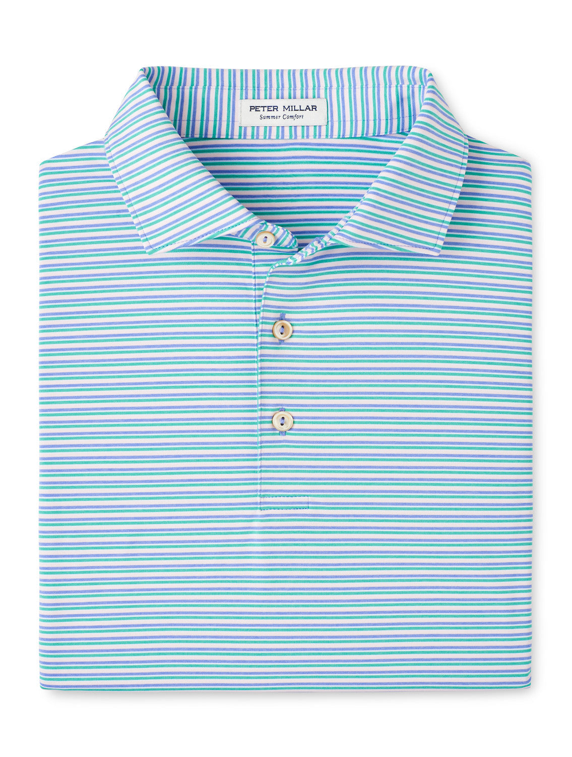  Peter Millar Lenway Performance Jersey Polo: Seaside Blue