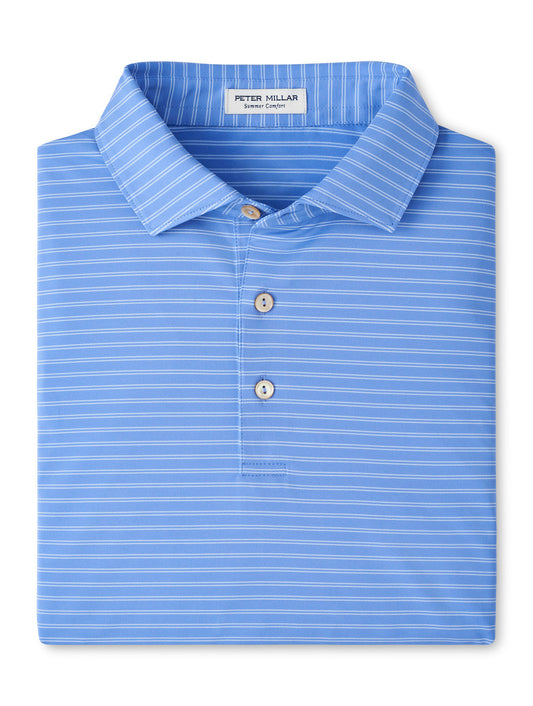  Peter Millar Eden Performance Jersey Polo: Seaside Blue