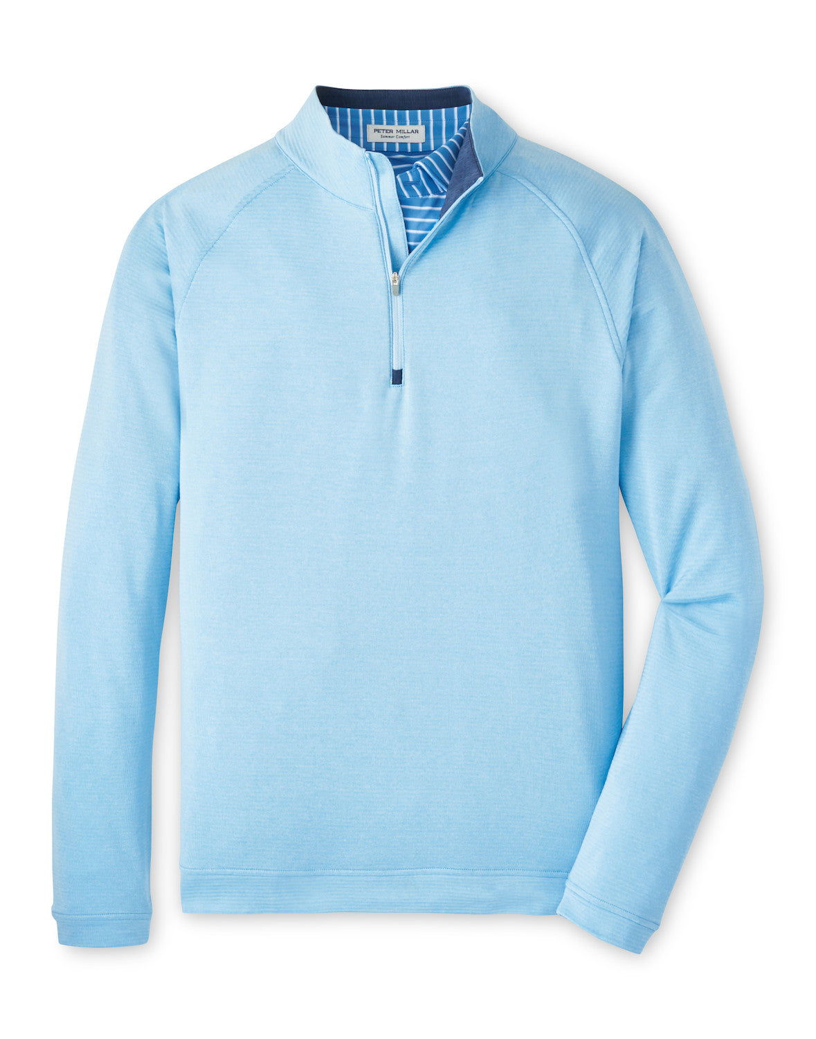  Peter Millar Beaumont Performance Quarter-Zip: Cottage Blue