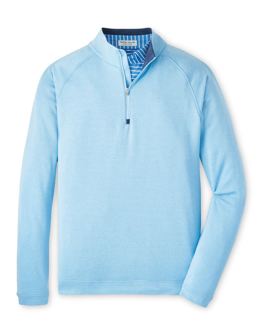  Peter Millar Beaumont Performance Quarter-Zip: Cottage Blue