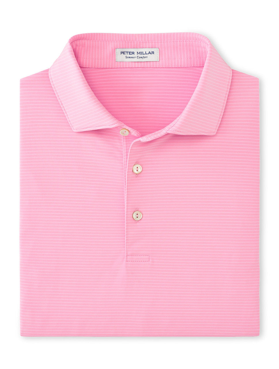  Peter Millar Highlands Performance Jersey Polo: Pink Vale