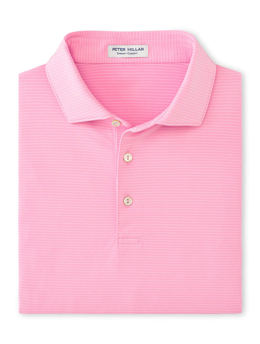  Peter Millar Highlands Performance Jersey Polo: Pink Vale