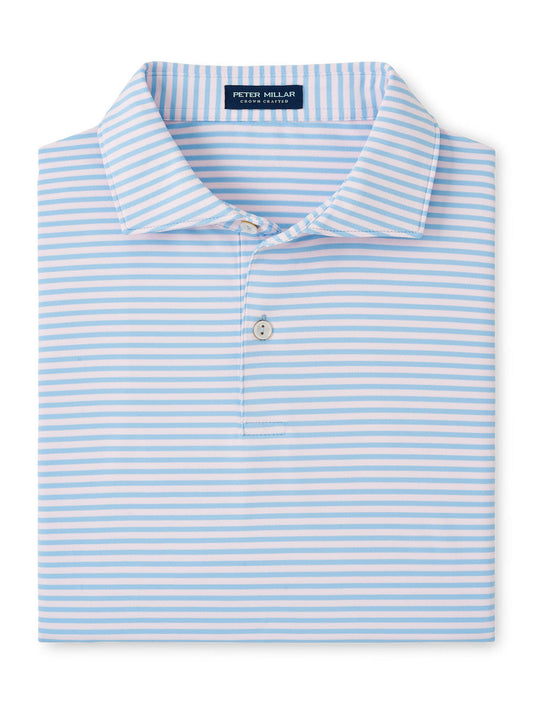  Peter Millar Crown Crafted Sawyer Performance Jersey Polo: Blue Frost