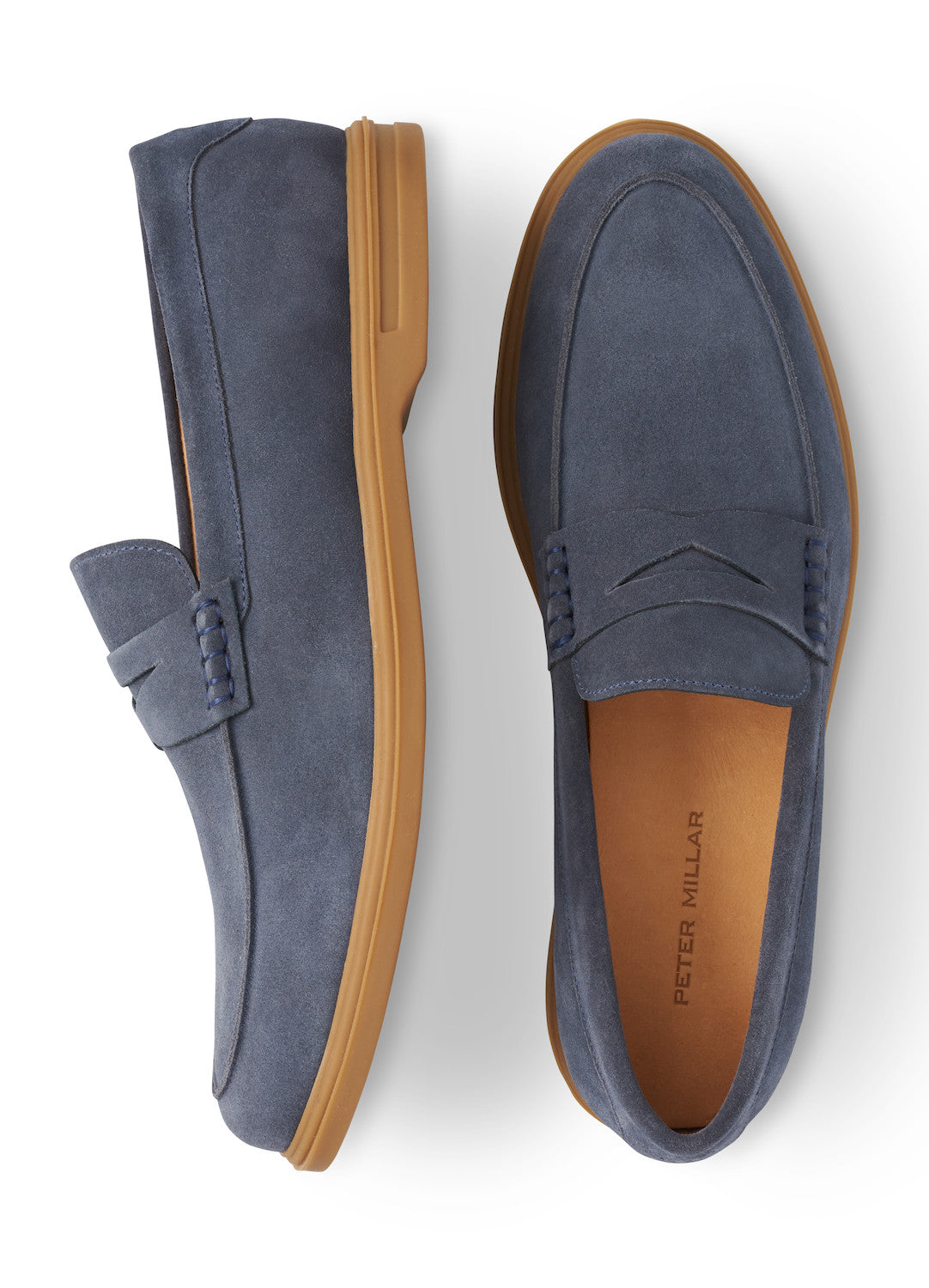  Peter Millar Excursionist Penny Loafer: Avio Blue