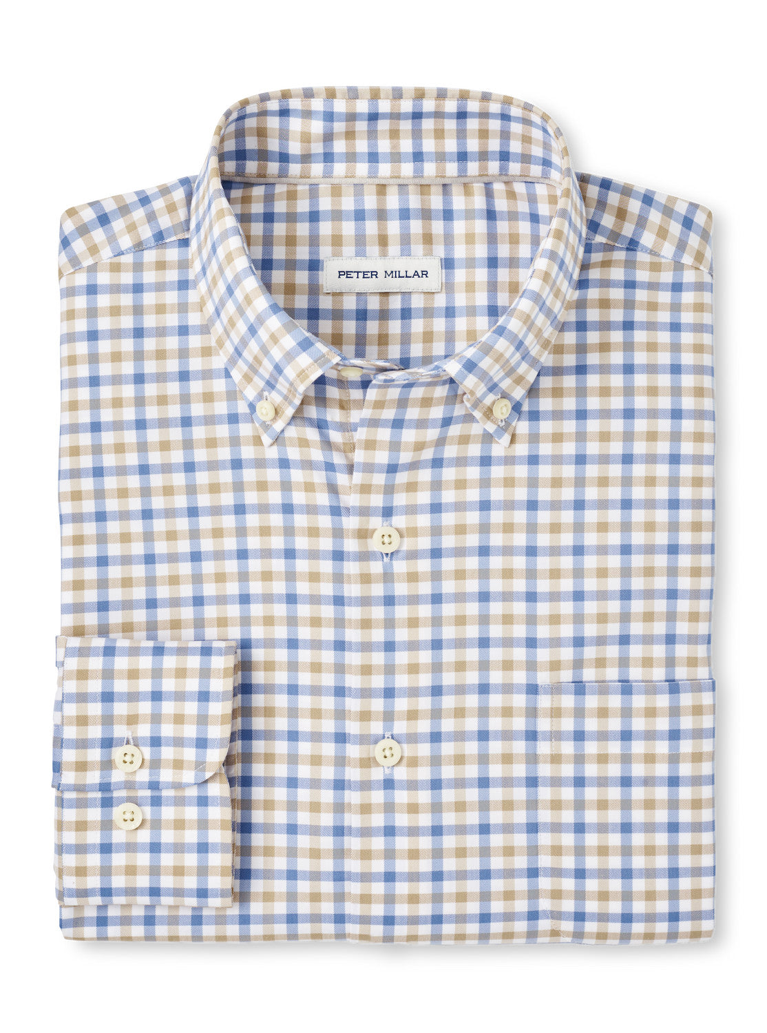  Peter Millar Gardner Crown Lite Cotton-Stretch Sport Shirt: Blue Freesia