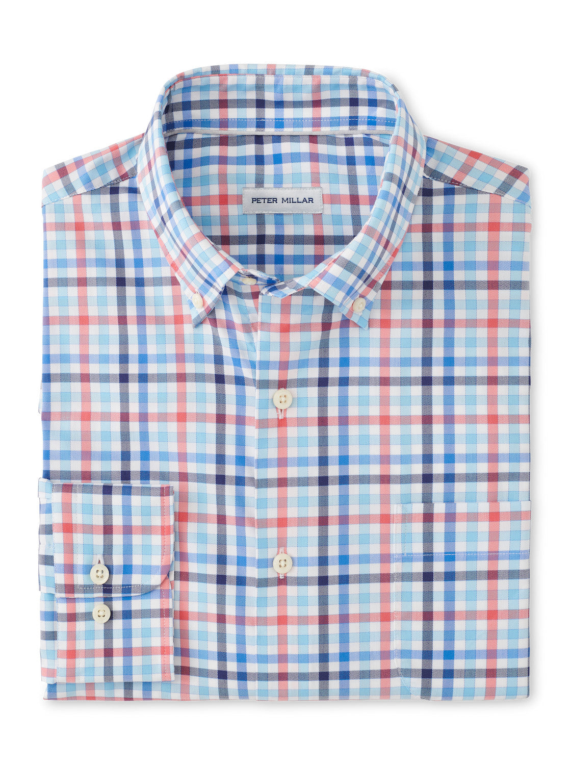  Peter Millar Chambly Crown Lite Cotton-Stretch Sport Shirt: Seaport Blue