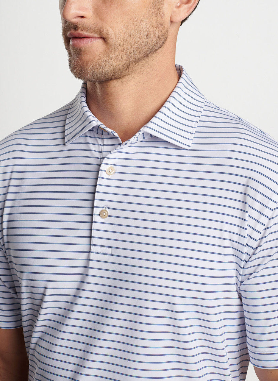  Peter Millar Drum Performance Polo: White