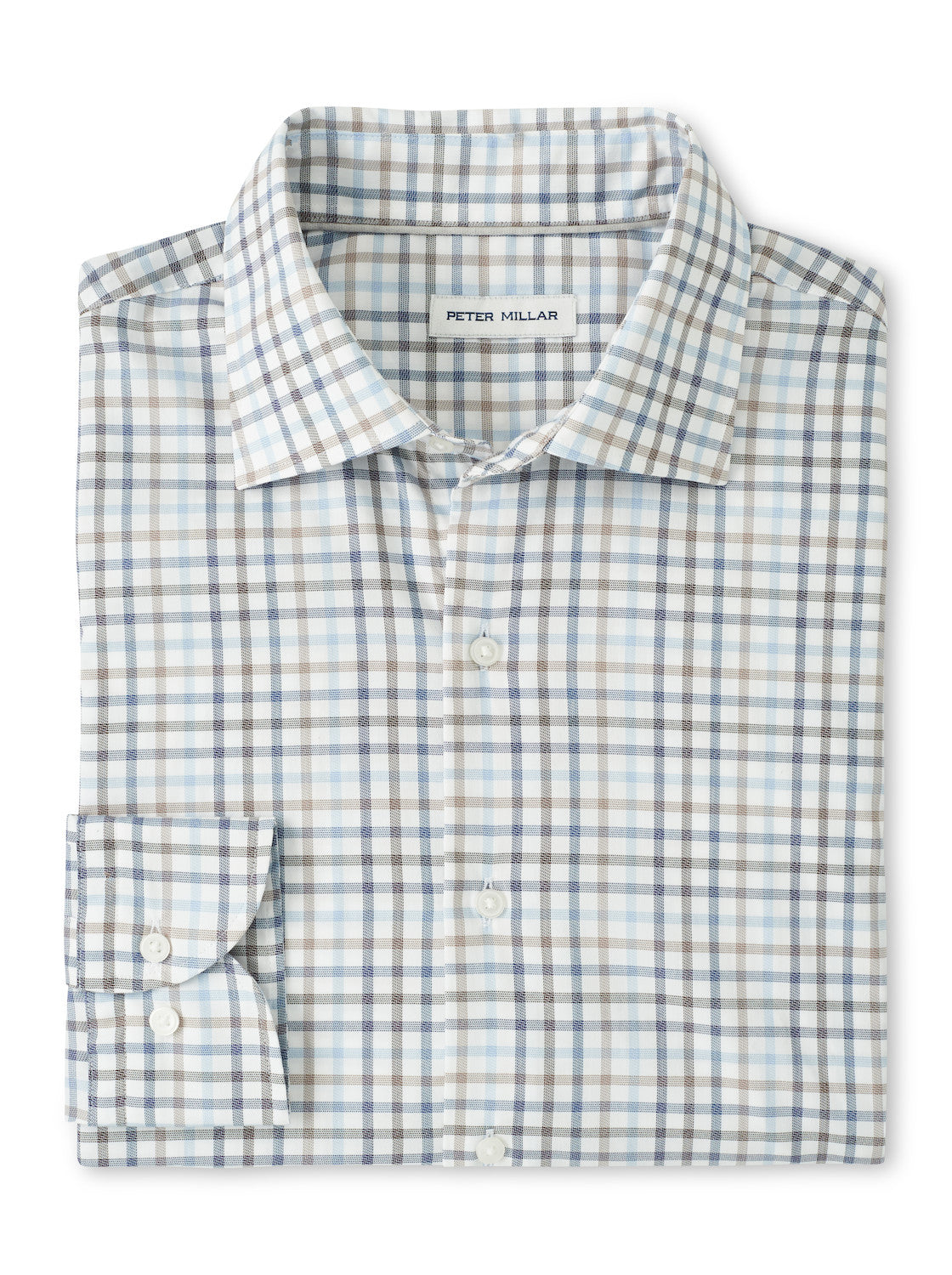  Peter Millar North Coast Crown Lite Cotton-Stretch Sport Shirt: Blue Haze