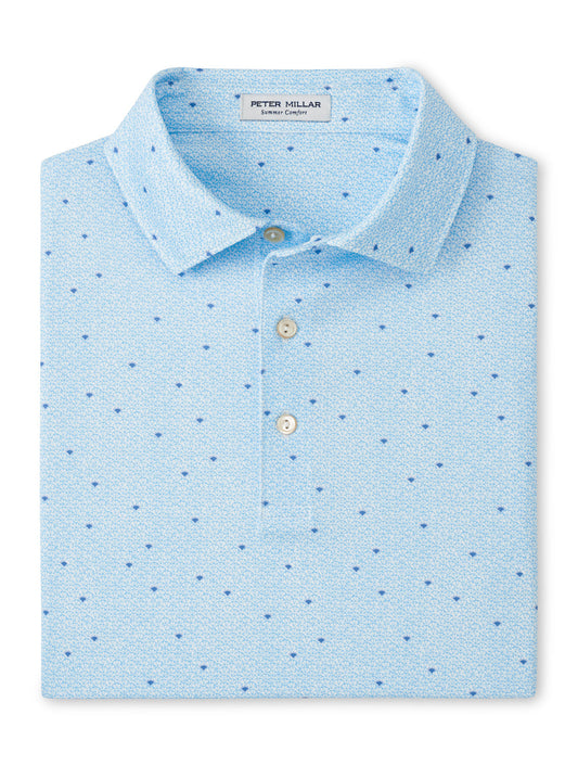  Peter Millar Tequila Sunrise Performance Jersey Polo: White