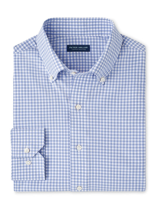  Peter Millar Crown Crafted Mitchell Performance Poplin Sport Shirt: Wisteria