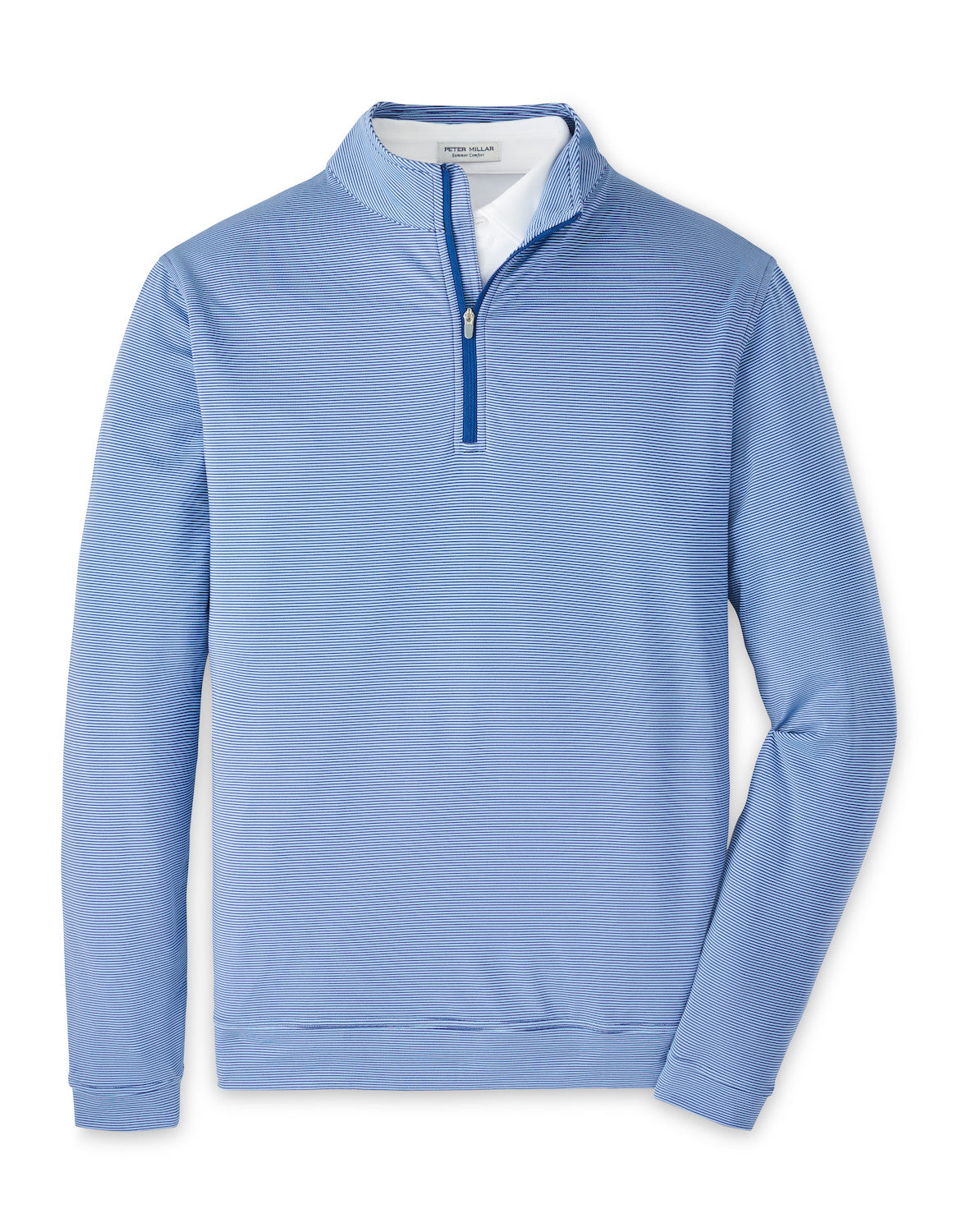 Peter Millar Perth Sugar Stripe Performance Quarter-Zip: Sport Navy