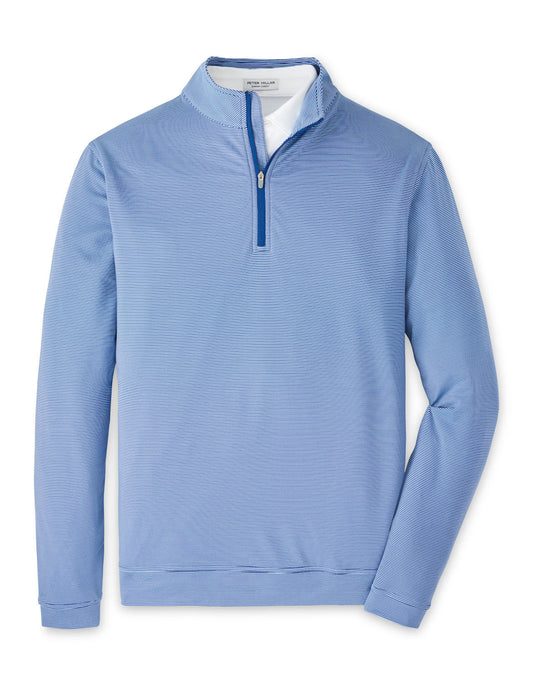  Peter Millar Perth Sugar Stripe Performance Quarter-Zip: Sport Navy