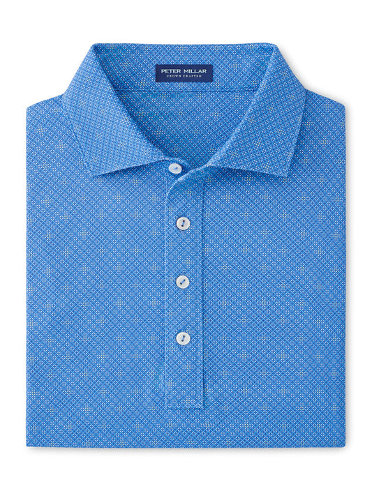  Peter Millar Crown Crafted Bickett Performance Jersey Polo: Fountain Blue
