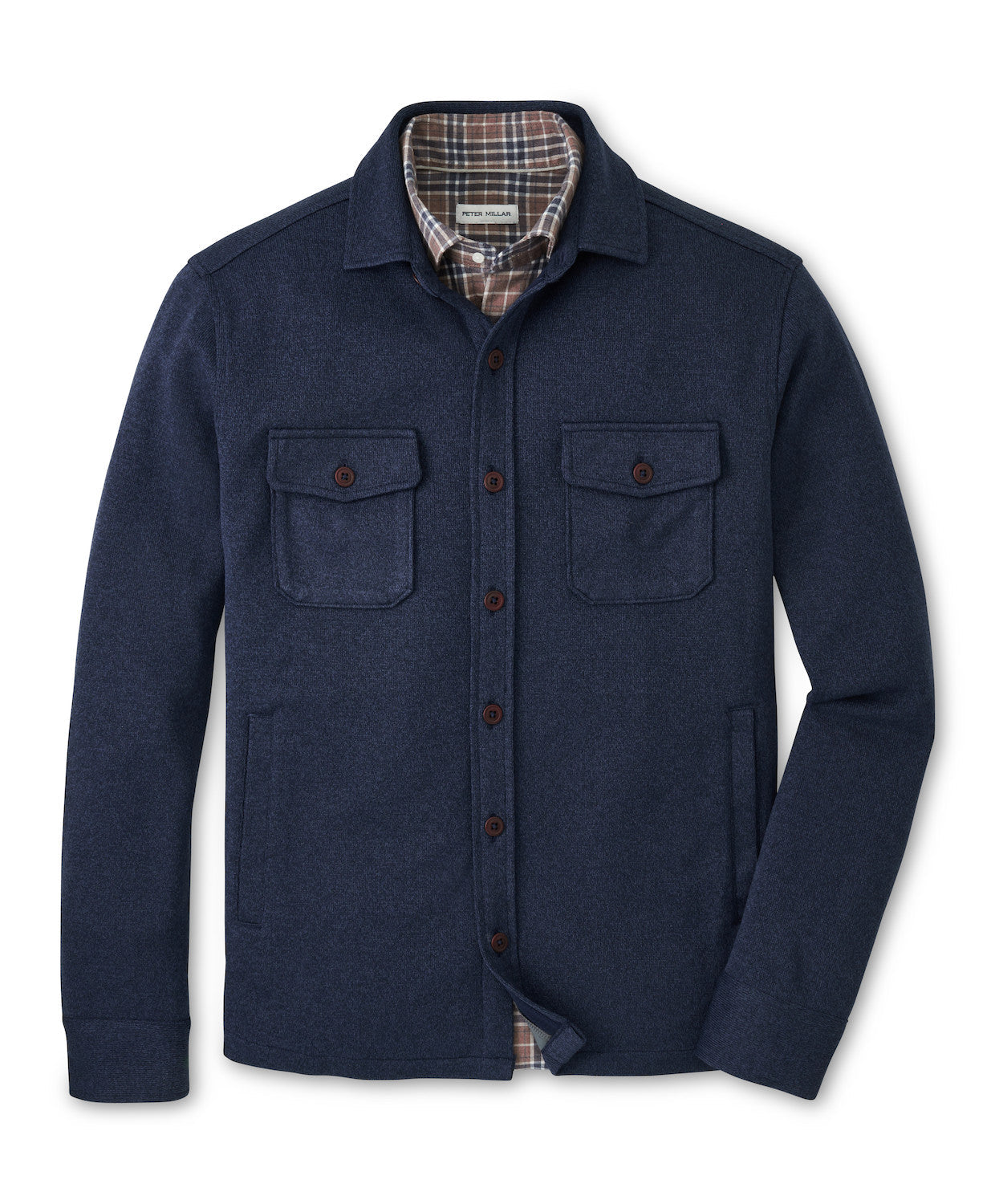  Peter Millar Crown Sweater Fleece Shirt Jacket: Navy