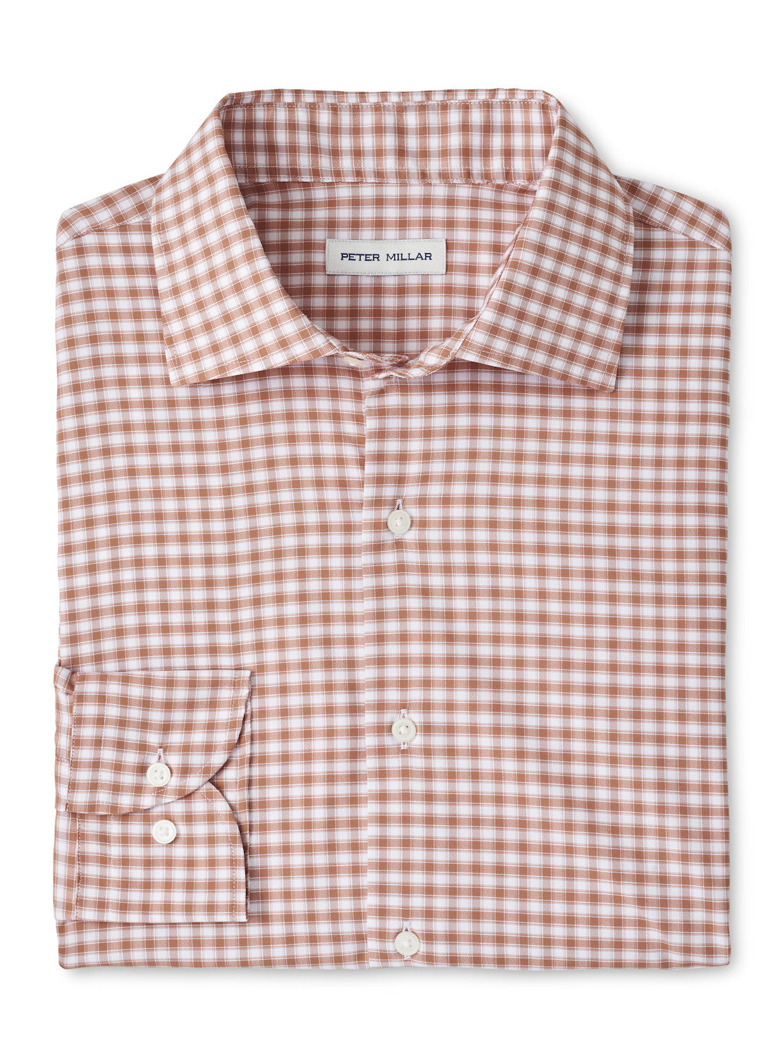  Peter Millar Fairbanks Performance Twill Sport Shirt: British Tan