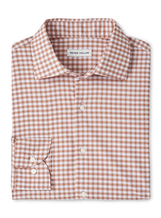  Peter Millar Fairbanks Performance Twill Sport Shirt: British Tan