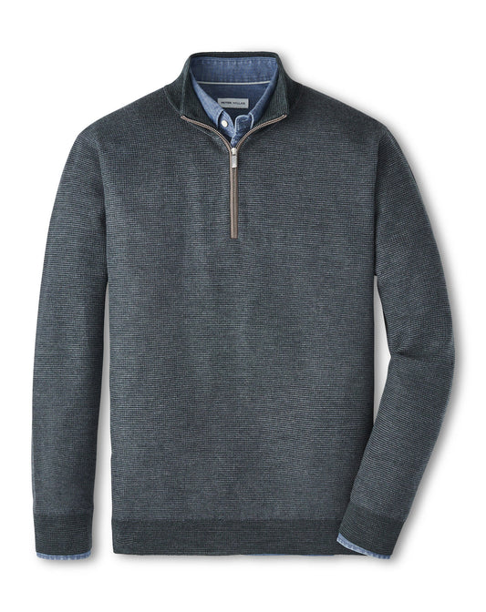  Peter Millar West Quarter-Zip Sweater: Deep Verdant