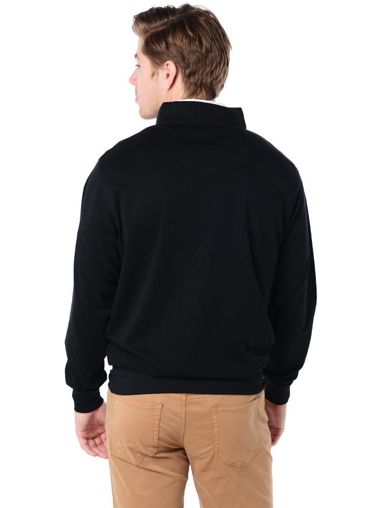  Peter Millar Men's Heather Interlock Quarter Zip Pullover