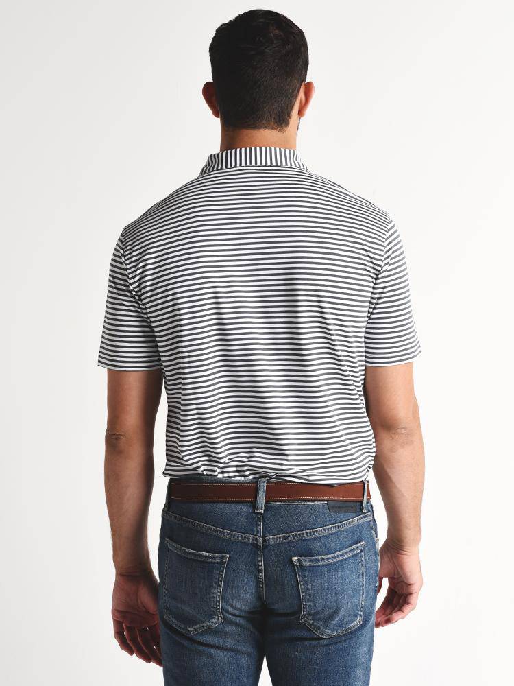  Peter Millar Collegiate Touchdown Stripe Stretch Mesh Polo