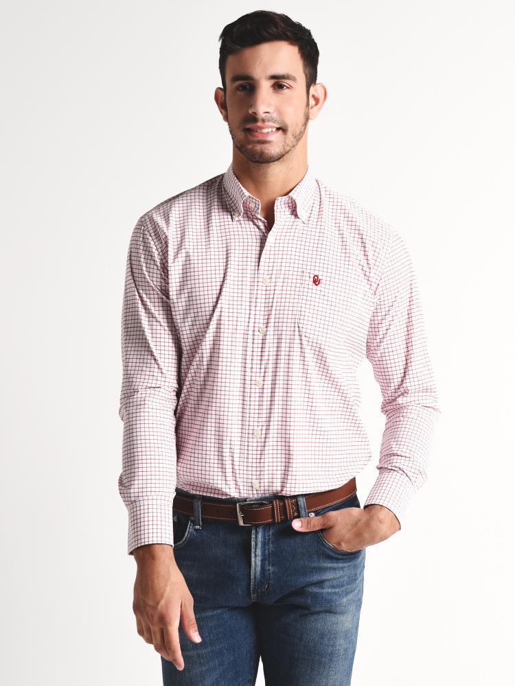  Peter Millar Stretch Tattersall Woven Shirt