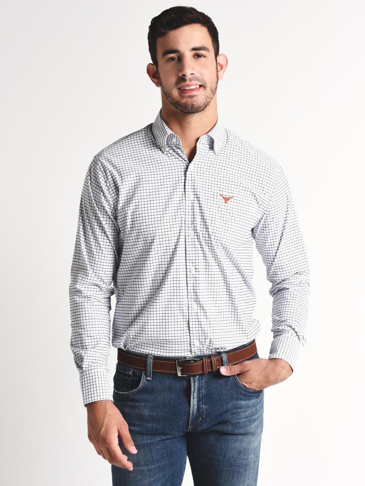  Peter Millar Stretch Tattersall Woven Shirt