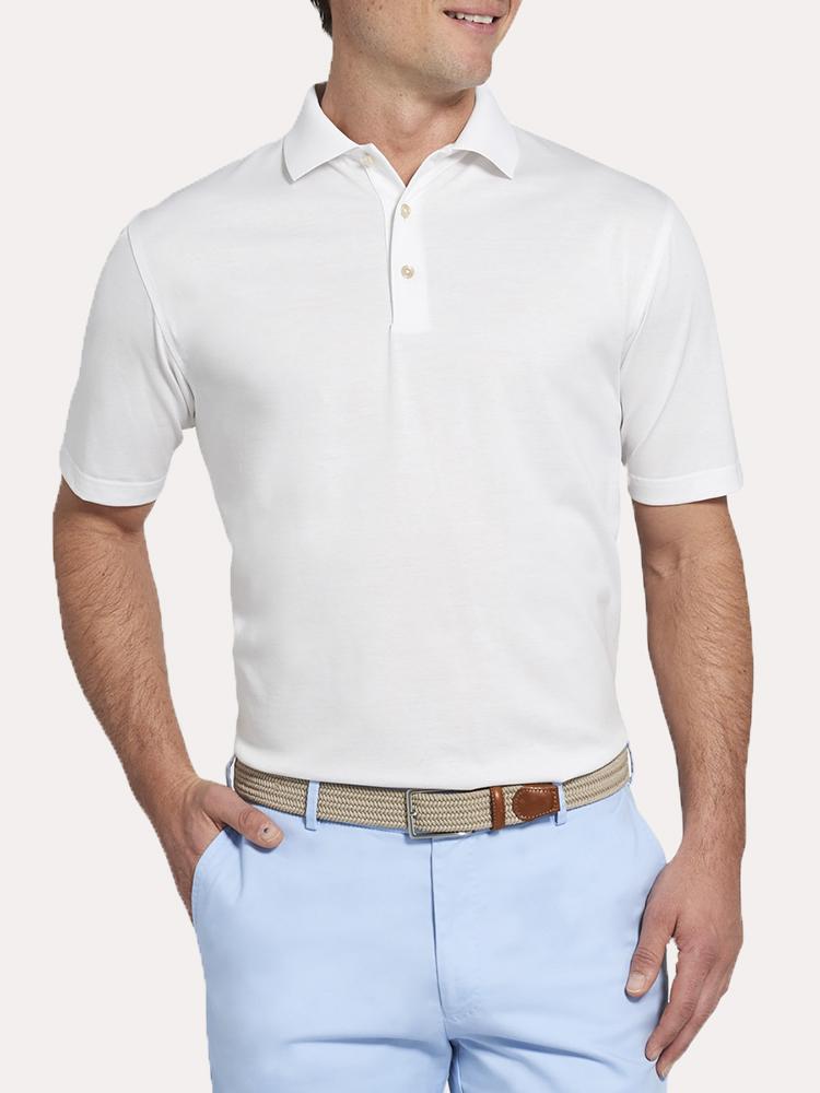  Peter Millar Solid Cotton Lisle Polo