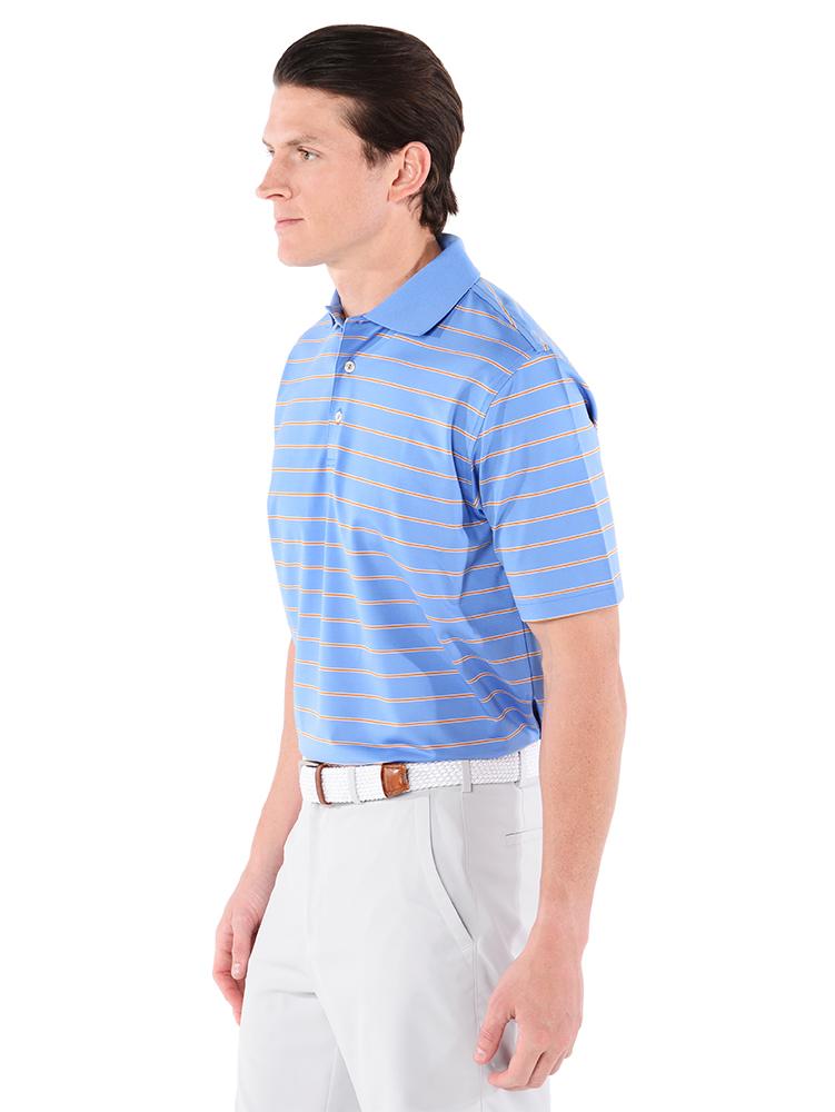  Peter Millar Men's Tradeshow Stripe Stretch Jersey Polo