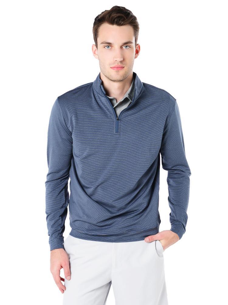  Peter Millar Men's Sugar Stripe Perth Performance Pullover