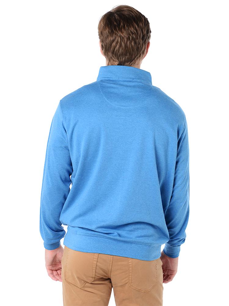  Peter Millar Men's Heather Interlock With Contrast Quarter-Zip