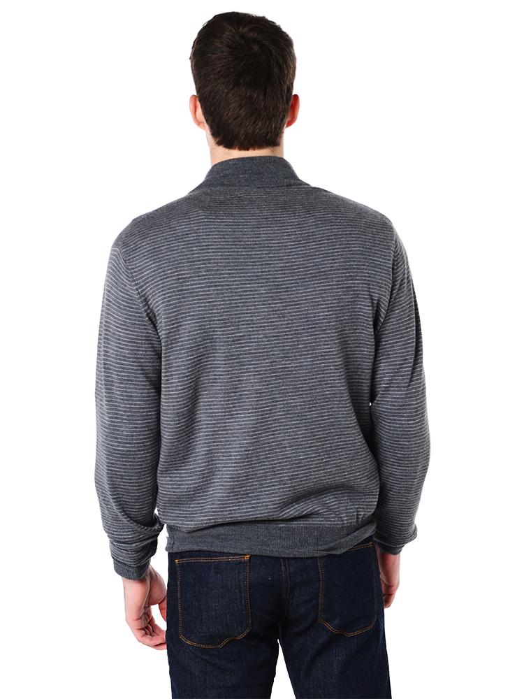  Peter Millar Striped Quarter Zip Sweater