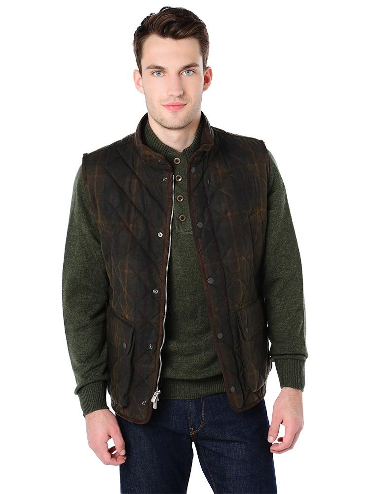  Peter Millar Men's Enfield Quilted Waxed Cotton Vest