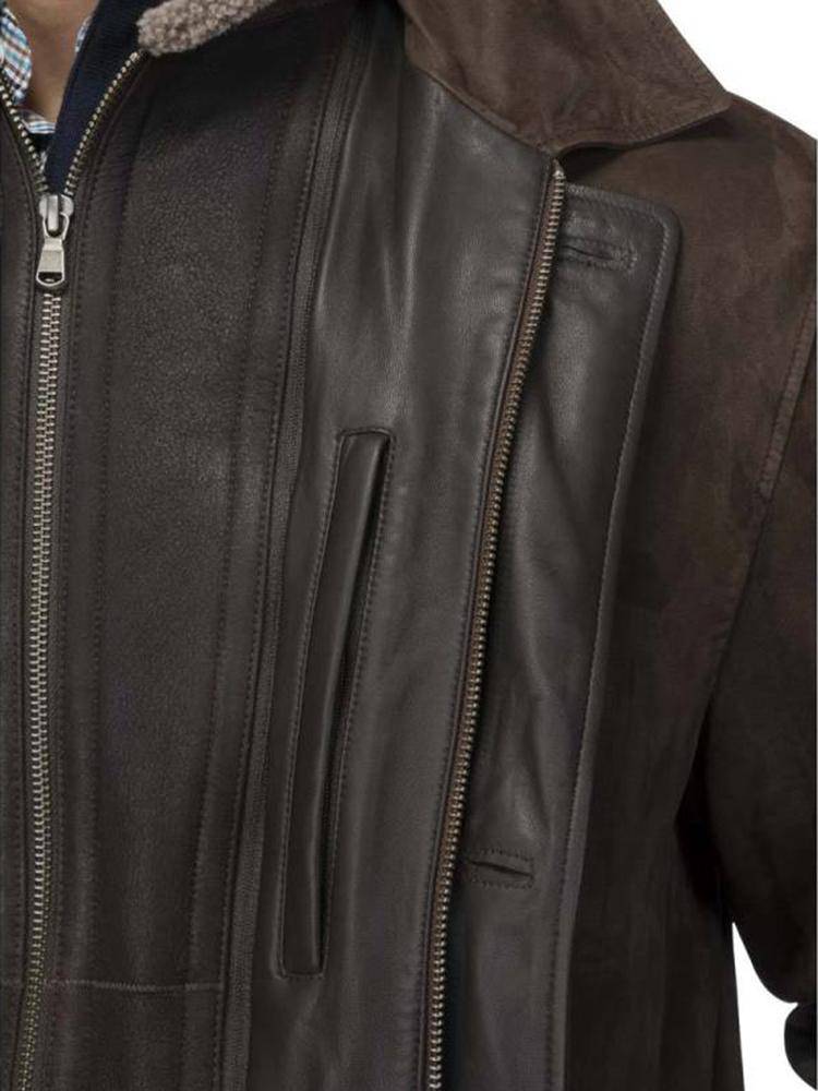  Peter Millar Men's Steamboat Shearling Coat