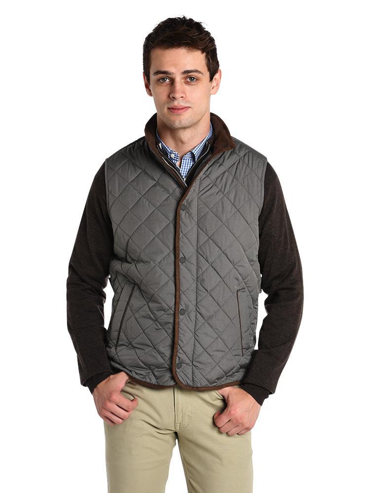  Peter Millar Men's Essex Melange Quilted Vest