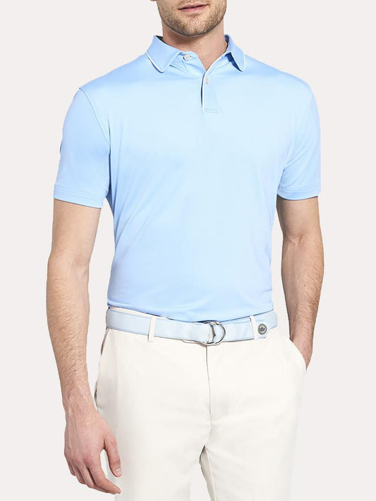  Peter Millar Dale Solid Stretch Jersey With Piping Tour Fit