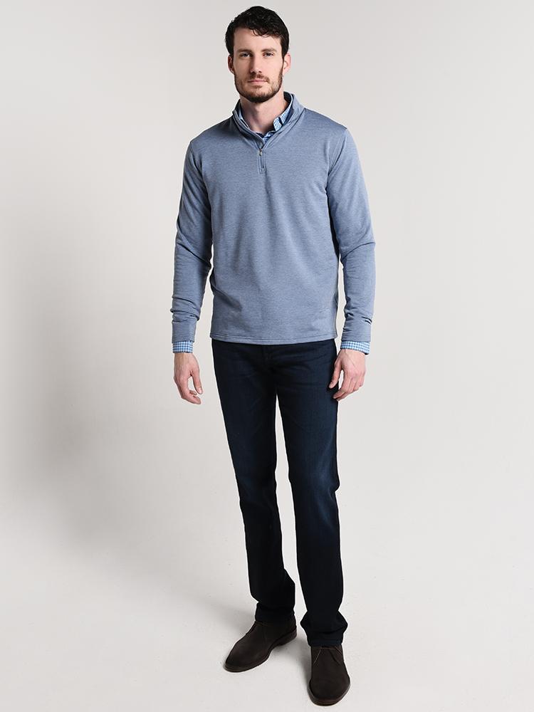  Peter Millar Birchmont Stretch Melange Ribbed Quarter-Zip
