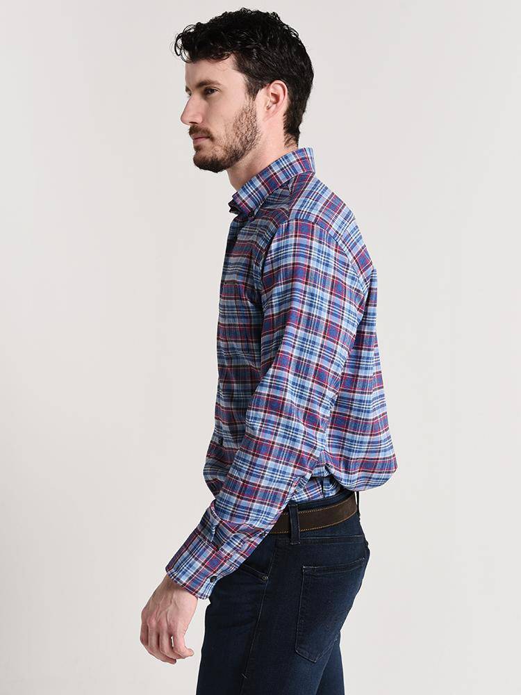  Peter Millar Betts Performance Check Flannel Sport Shirt